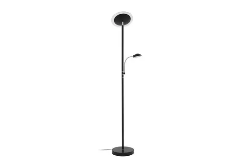 Lindby Stehlampe Malea - Dimmbarer Fluter mit Leselicht - Standleuchten mit 19 W und 5 W LED, dimmbar und energieeffizient, ideal für gemütliche Stunden und angenehmes Lesen.