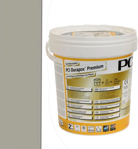 PCI Durapox® Premium Nr. 22 sandgrau 2kg - Fugenmörtel - Hochwertiger Fugenmörtel für dauerhafte Abdichtungen, ideal für den Innen- und Außenbereich, mit hervorragender Widerstandsfähigkeit und einfacher Verarbeitung.