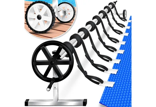 KESSER Pool-Abdeckplane Premium Aufrollsystem 3m 5,70m mit Rädern - Hochwertige Pool-Abdeckplane für einfachen Auf- und Abrollprozess, ideal für die Pflege und Sicherheit Ihres Pools.