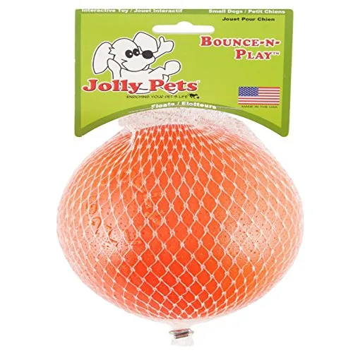 Jolly Pets Bounce-n-Play Hundespielzeugball, Orange, 11 cm/klein, Modellnummer: 2545 Oder.