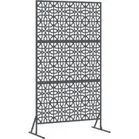 vidaXL Sichtschutz Anthrazit aus Stahl - Modern und Robust - Sichtschutz aus robustem Stahl für Garten und Terrasse, bietet Privatsphäre und modernes Design, ideal für minimalistische Außenbereiche.