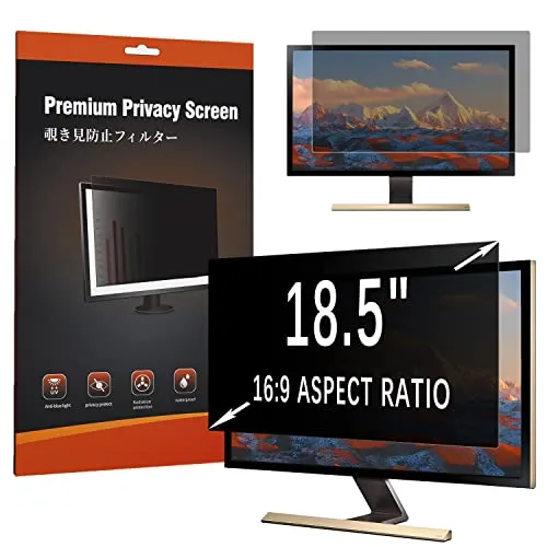 HaruYo Monitor Blickschutzfilter 18.5 Zoll 16:9, Computer & Desktop Privacy Filter, Anti-Spy Blickschutzfolie Anti-Blaulicht und Blendschutz für 18.5 Zoll Monitor