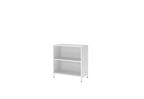 Hammerbacher Spanplatte Regal mit 2 Fachböden - Weiß - Büroschränke mit höhenverstellbaren Regalboden und einer Tragkraft von bis zu 28 kg pro Fachboden, ideal für die flexible Gestaltung Ihres Arbeitsplatzes.