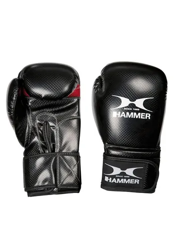 Hammer Boxhandschuhe X-Shock rot|schwarz Größe 4 - Robuste Boxhandschuhe für Sparring und Training, mit integrierten Luftlöchern für optimale Belüftung und verstärktem Daumen für zusätzlichen Schutz. Ideal für ambitionierte Boxer.