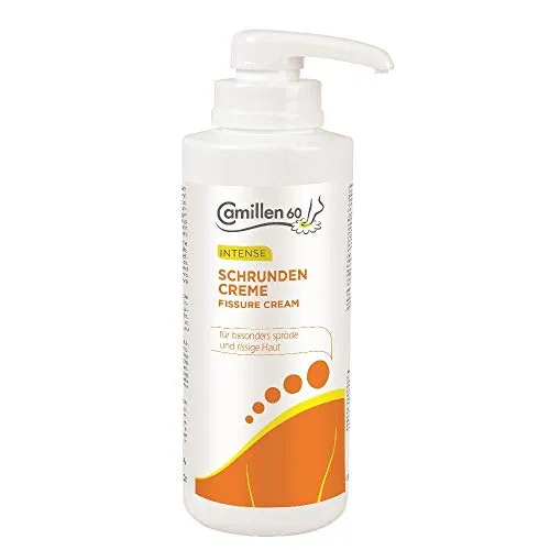 Camillen 60 Schrundencreme mit Spender (500ml) - Schrundensalbe zur Pflege raue und aufgesprungene Haut, spendet Feuchtigkeit und schützt vor Entzündungen, ideal für trockene Füße.