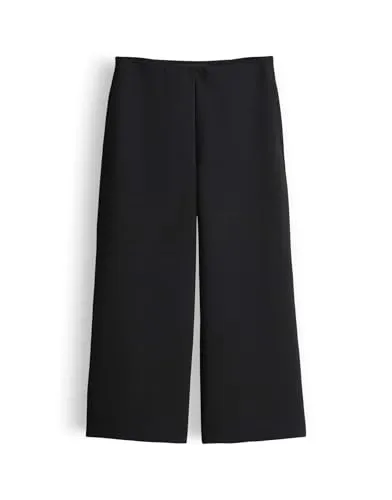 someday Damen Culotte | CURILO Ease Wide Culotte in Schwarz, Größe 40 - Modische Sweatpants aus hochwertigem Scuba-Material für höchsten Tragekomfort. Der gerade Beinverlauf sorgt für einen modernen Look und vielseitige Kombinationsmöglichkeiten im Alltag.