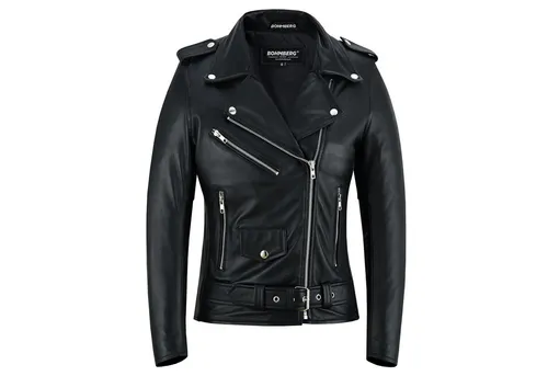 BOHMBERG Lederjacke CALYPSO Damen Bikerjacke Übergangsjacke aus weichem Ziegennappa-Leder