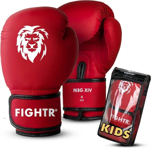 FIGHTR Kinderboxhandschuhe aus Kunstleder für sicheres Training - Die FIGHTR Kinder-Boxhandschuhe bieten jungen Sportlern optimalen Schutz und Komfort beim Training. Mit weicher Polsterung und praktischem Klettverschluss sind sie ideal für Boxtraining und Kampfsporteinsteiger.