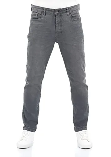 Riverso RIVChris Herren Jeans Stretch lang Straight Fit in Grau - Modische Straight Fit Jeans für Herren, perfekt für Freizeit und Arbeit. Mit hochwertigem Denim Stretch Material für optimalen Tragekomfort und perfekte Passform.