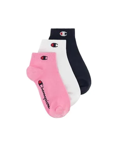 Champion Unisex Basics 3pk Quarter Socken, Rosa (Fucsia), 35-38 EU
