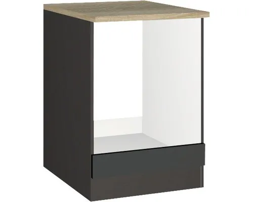 Held Möbel Herdumbauschrank Mailand BxTxH 60 x 60 x 85 cm grau hochglanz zerlegt