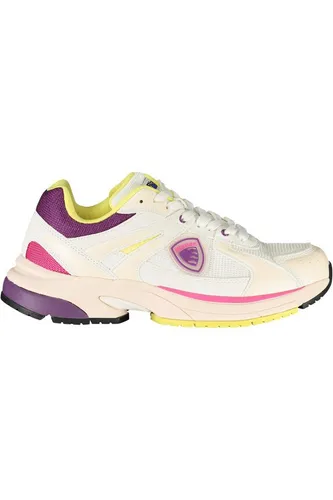 Damen-Sportschuh Weiß mit Kontrasten & Komfort-Fußbett - Sneaker für Damen mit bunten Akzenten, optimaler Passform dank Schnürsenkeln und einem komfortablen Fußbett – ideal für Sport und Freizeit!