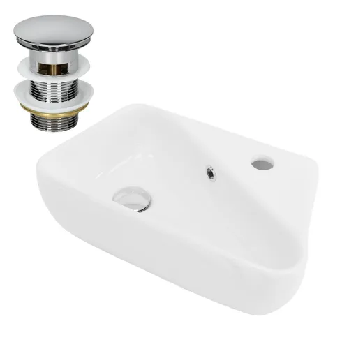 ML-Design Waschbecken Keramik Weiß 45x27x13 cm