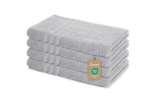 Lavea Handtuch Set Frottierserie Elena, Handtuch in silber von Lavea