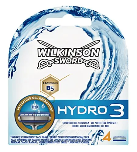Wilkinson Sword Hydro 3 Rasierklingen für Herren, 4 Klingen, Rasierer 4 St