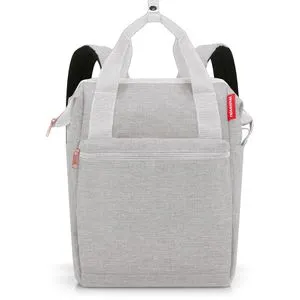 Reisenthel Rucksack Allrounder R, twist sky rose mit Laptopfach - Daypack aus 50% recyceltem PET, wasserabweisend und ideal für Uni oder Reisen mit praktischem 2in1-Design als Tragetasche und Rucksack.