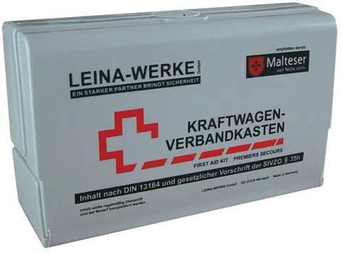 LEINA KFZ Verbandkasten Star Silver Edition Inhalt DIN 13164 silber