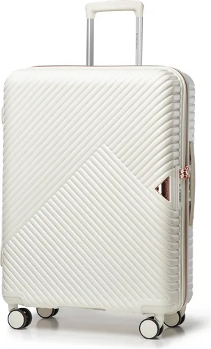 WITTCHEN Hartschalen-Trolley Mittelgroßer Koffer 56-3P-842-88 Beige - Stylischer Hartschalen-Trolley in Beige, ideal für Reisen und besonders robust für optimalen Schutz Ihrer Sachen.