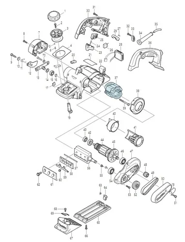 Makita Ersatzteile für Falzhobel KP0810C von Makita