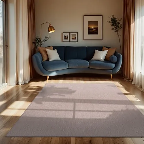 Paco Home Outdoor Teppich Flachgewebe Sisaloptik Modern Einfarbig meliert wetterfest & pflegeleicht Küchenteppich Ideal für Terrasse Balkon Garten, Grösse:300x400 cm, Farbe:Pink