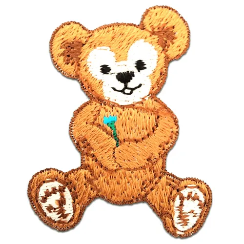 Aufnäher / Bügelbild - Teddy Bär Kinder - braun - 4 x 5 cm - Patches Aufbügeln