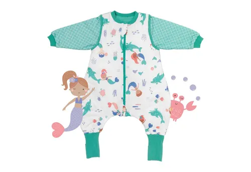 Schlummersack Schlafsack mit Füßen 2.5 Tog - Wattierter Schlafsack für Babys mit abnehmbaren Ärmeln und umklappbaren Bündchen. Ideal für Raumtemperaturen von 15-21°C. Zertifiziert nach Oeko-Tex Standard 100, sorgt für unbesorgten Schlaf.