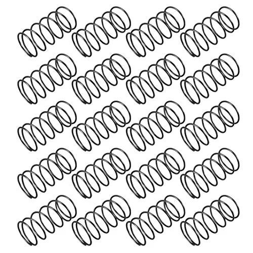 sourcing map 20Stk. Druckfeder Federstahl Spannfeder 1,2mm Drahtdmr. 20mm Außendmr. 40mm freie Länge schwarz