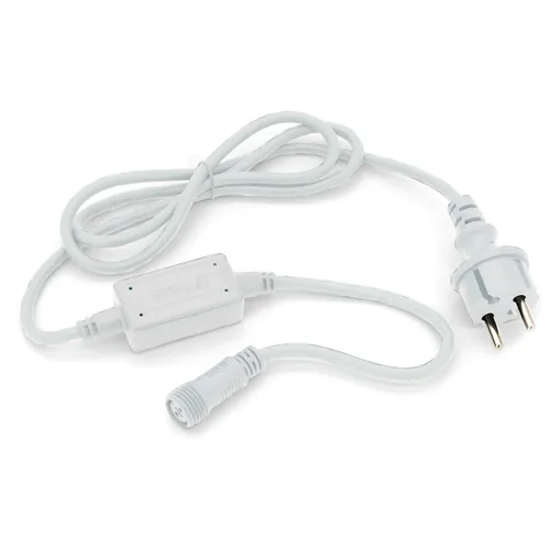 System Profi Netzkabel weiß, außen IP44 Stecker, Länge 300cm, für Lichterketten