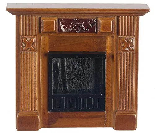 Melody Jane Puppenhaus Miniatur Möbel Klein Nussbaum Elizabeth Kamin 1:12