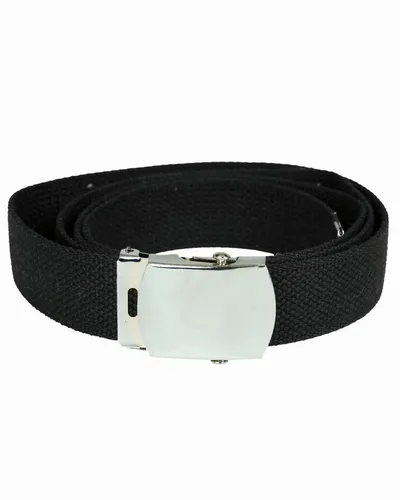MIL-TEC Hosengürtel Cotton schwarz Army Military Gürtel Koppel Canvas Belt