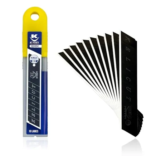 Satz Abbrechklingen BLACK BLADE SK2-3-mal längere Lebensdauer, Lasergravur, Kisten mit 10 Klingen (18MM(x10))