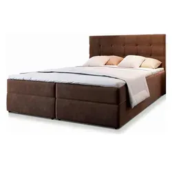 Masseno Boxspringbett GLOS 140x200 cm - Elegantes Kontinentalbett mit Bonell-Matratze und praktischem Bettkasten, ideal für stilvollen Komfort und Ordnung im Schlafzimmer.