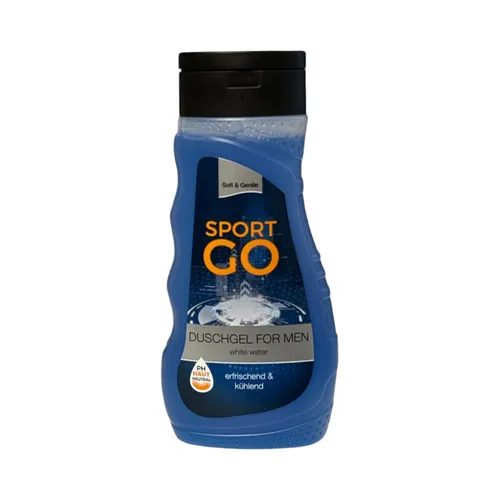Soft & Gentle Duschgel für Männer Sport Go White Water 300ml - Erfrischendes Duschgel für Männer, ideal für den aktiven Lebensstil. Mit 300 ml Inhalt sorgt es für eine belebende Reinigung und einen angenehmen Duft.
