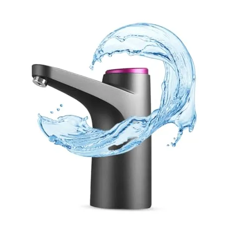 NK Wasserspender mit LED-Anzeige und USB-Akku - Kühler & Wasserspender für Trinkwasser, modernes Silikondesign, kompatibel mit mehreren Flaschengrößen und 1200 mAh USB-Akku für unkomplizierte Nutzung.