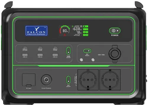 Falcon tragbare Powerstation & Solarladesystem, 1200W