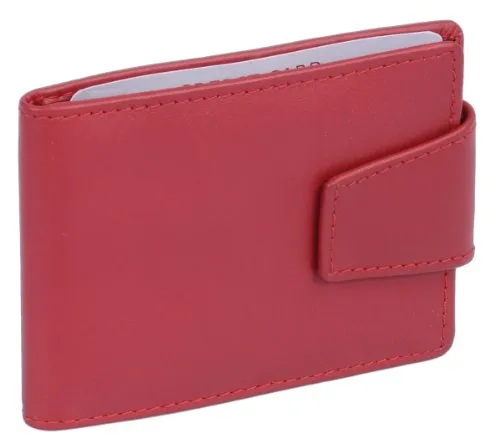 LEAS Scheckkartenhülle, Scheckkartenmappe Echt-Leder, rot Card-Collection