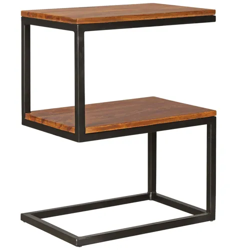 Wohnling Beistelltisch Akola, Sheesham-Massivholz, 45 x 60 x 30 cm