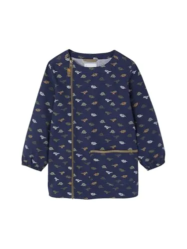 Vertbaudet Jungen Malkittel DINOSAURIER indigo-blau 140 in blau von Vertbaudet