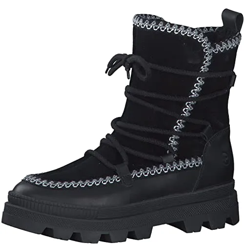 Tamaris Damen Winterstiefel mit TOUCHit-Fußbett, gefüttert, schnürbar, Schwarz, Größe 38 EU - Stilvolle Winterstiefel für Damen mit warmem Futter und TOUCHit-Fußbett für hohen Tragekomfort. Ideal für kalte Tage und vielseitig kombinierbar.