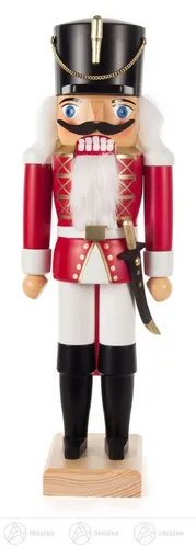 Nussknacker Husar rot 34cm – Erzgebirge Weihnachtsfigur