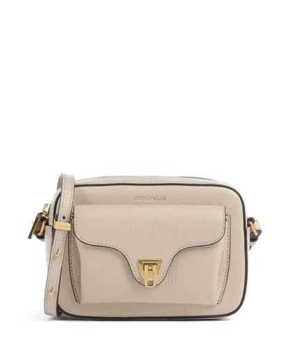Coccinelle Beat Soft Umhängetasche - Damen in Sand - Elegante Umhängetasche aus genarbtem Leder, ideal für den täglichen Gebrauch. Stilvolles Design trifft auf praktische Funktionalität.