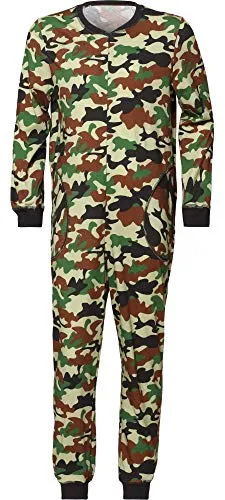 Timone Jungen Jugend Schlafanzug Strampelanzug Schlafoverall TI121(Tarnfarbe, 122-128)