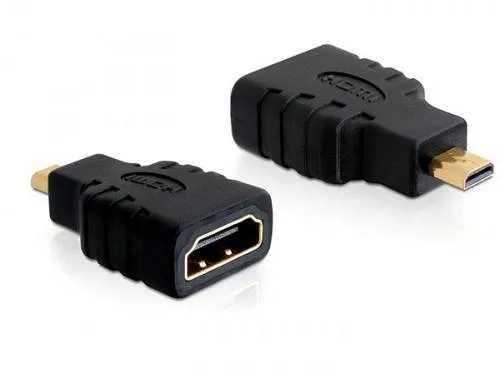 Delock 65242 HDMI Adapter [1x Micro HDMI - 1x HDMI-Buchse] Schwarz