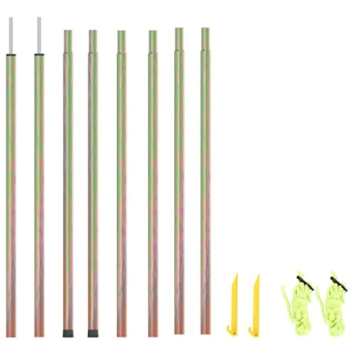 vidaXL Sonnensegel Stangen 2 Stk. 200 cm aus verzinktem Stahl - Sonnenschutz mit robusten und langlebigen Stangen für einfachen Aufbau. Ideal für Garten und Terrasse, inklusive Seile für zusätzliche Stabilität.