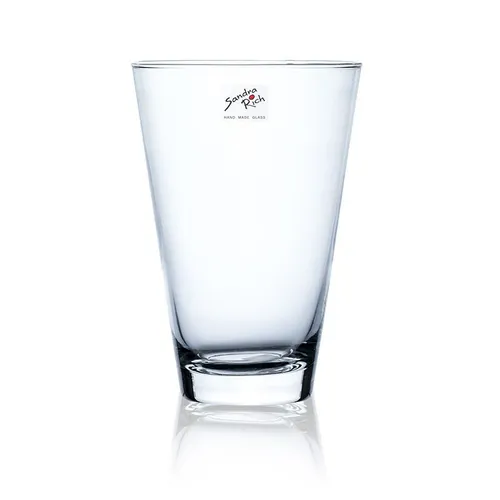 Glasvase, Dekoglas CONI klar konisch rund H. 19cm D. 13cm Glas Sandra Rich