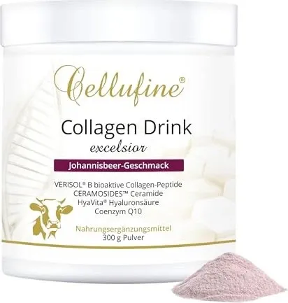 Cellufine® VERISOL® B Collagen-Pulver PUR - 300 g Doypack - Arzneimittel zur Unterstützung der Hautelastizität, rezeptfrei und ideal für eine gesunde Haut. Hochwertiges Rinder-Kollagen in praktischer 300 g Verpackung.