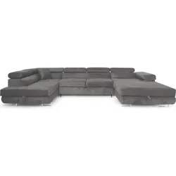 SOFILAND Ecksofa Aller U XXL mit Schlaffunktion - Sofas & Couches: Großzügiges 345 cm Ecksofa mit zwei Bettkästen, flexiblen Kopfstützen und hochwertigem JASMINE-Stoff für optimalen Komfort und Stauraum.