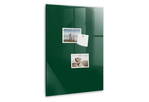 Tulup Magnettafel Glastafel 40x60 cm – Grünes Memoboard - Stylisches Memoboard aus gehärtetem Glas, ideal für Notizen und Ideen. Inklusive Marker und Schwamm – perfekt für Büro und Zuhause!