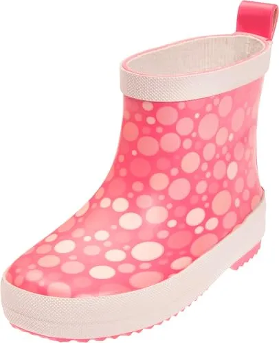 Playshoes Gummistiefel Halbschaft Tupfen in Koralle, Größe 21 - Gummistiefel mit süßem Tupfen-Muster, ideal für kleine Abenteurer bei jedem Wetter.