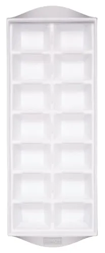 KitchenCraft Eiswürfelschale, leicht Lösbar, Kunststoff, Weiß, 32 cm x 12 cm